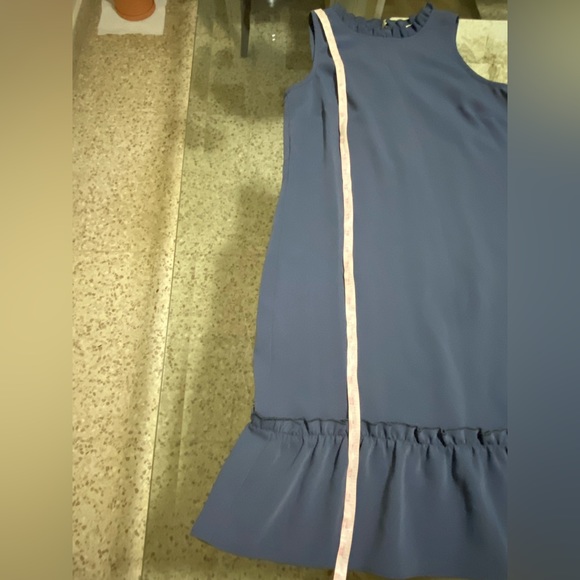 Loft High neck ruffle trapeze gray dress Size: XXSP - Picture 9 of 9